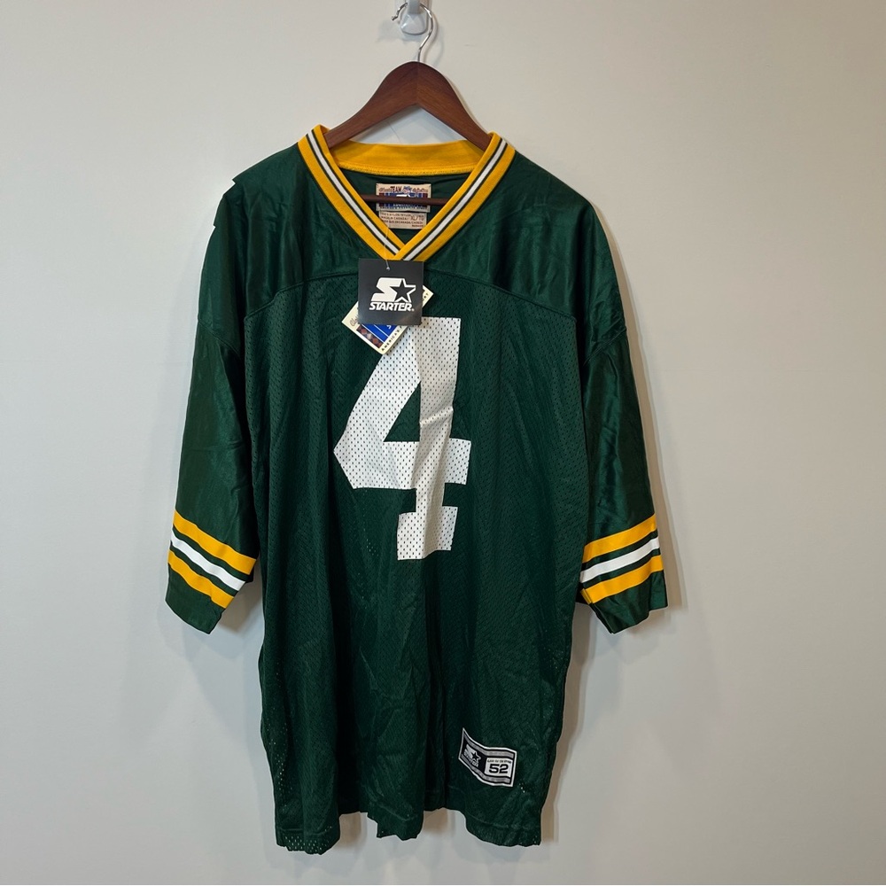 Vintage Favre Starter Jersey NWT Dead-stock XL  Green #4 Mesh NFL